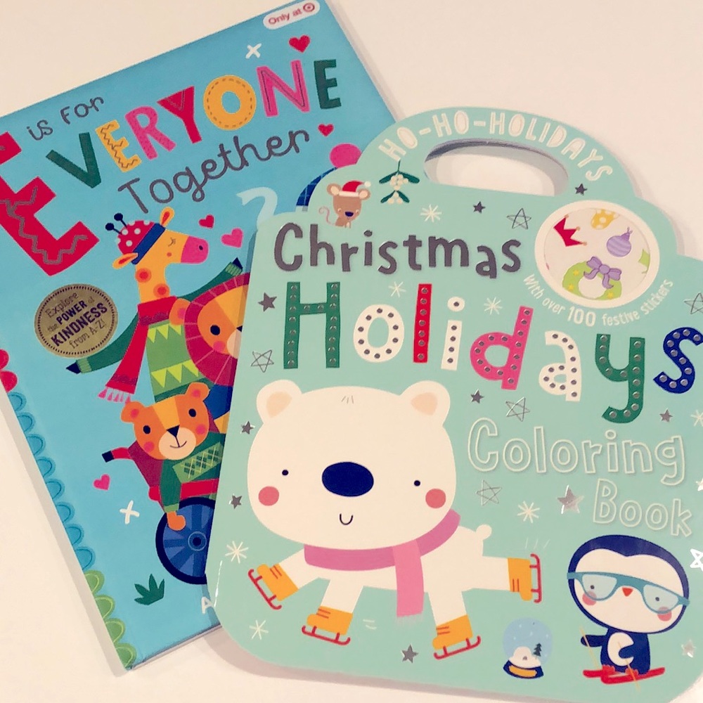 Target Children’s ABC Picture Book Christmas Holiday Coloring Book Bundle